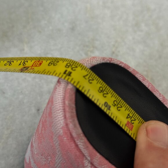 VERSACE Women's Medusa Mule Jacquard Pink Fabric Sandals heels, Sz. 41 - Picture 12 of 14